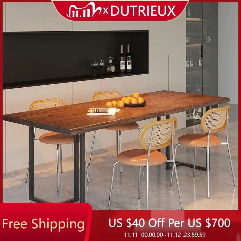 

Rectangle Wooden Event Table Unique Non Slip Floor Office Safe Dining Table Restaurant Kitchen Mesas De Comedor Trendy Furniture