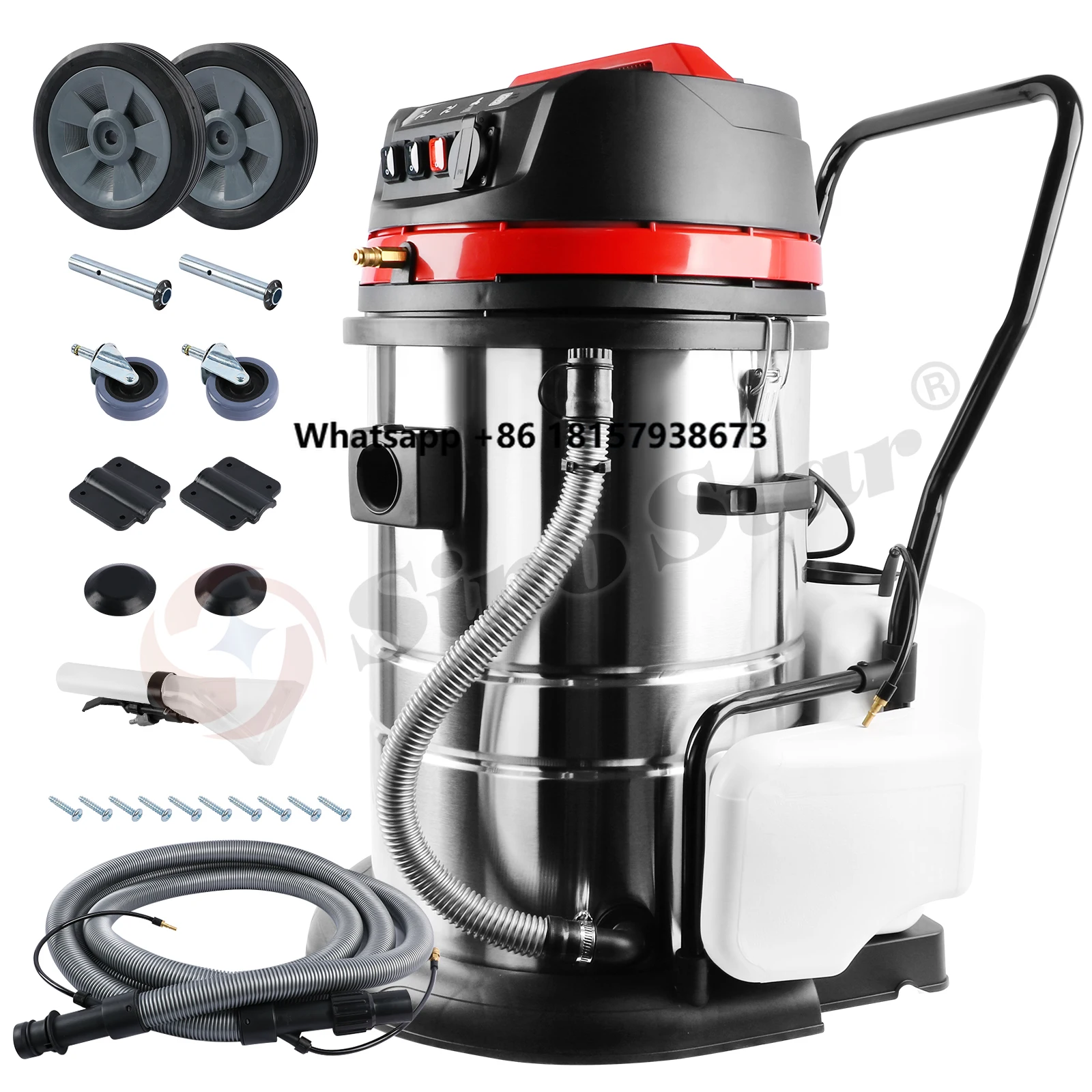 

Sino Star Wet and Dry Upholstery Carpet Car Wash Vacuum Cleaner Plastic Vehicle Floor Injector Suction Unit