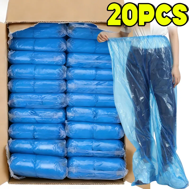 

Disposable Raincoat Pants Portable Splash Proof Split Raincoat Outdoor Travel Drifting Cycling Feet-wrapped Rain Pants