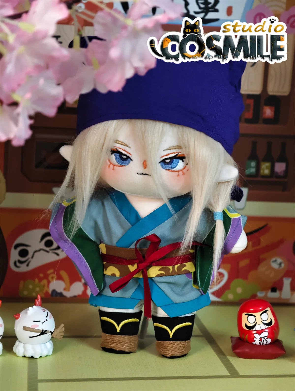 Anime Oni Ghost Story Kusuri Yokai Shikigami Katze Elf Gefülltes Plüschtier Plüsch 20cm Puppenkörper Skelett Spielzeug CF