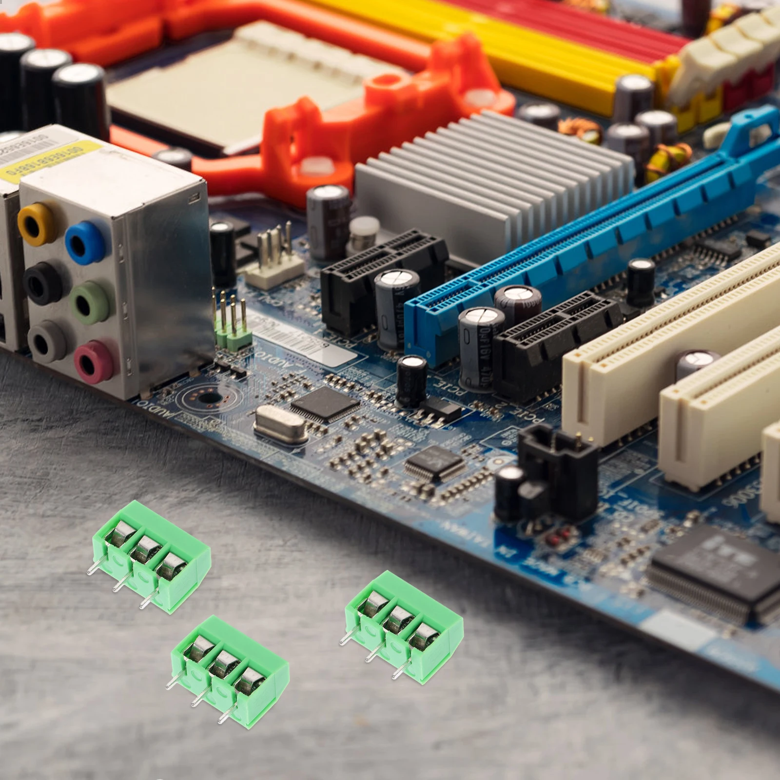 

50Pcs Screw Terminal Blocks 3-Pin Small Compact Insulating Wire Terminal Electrical Connector for Pcb Wiring Pcb Connectors