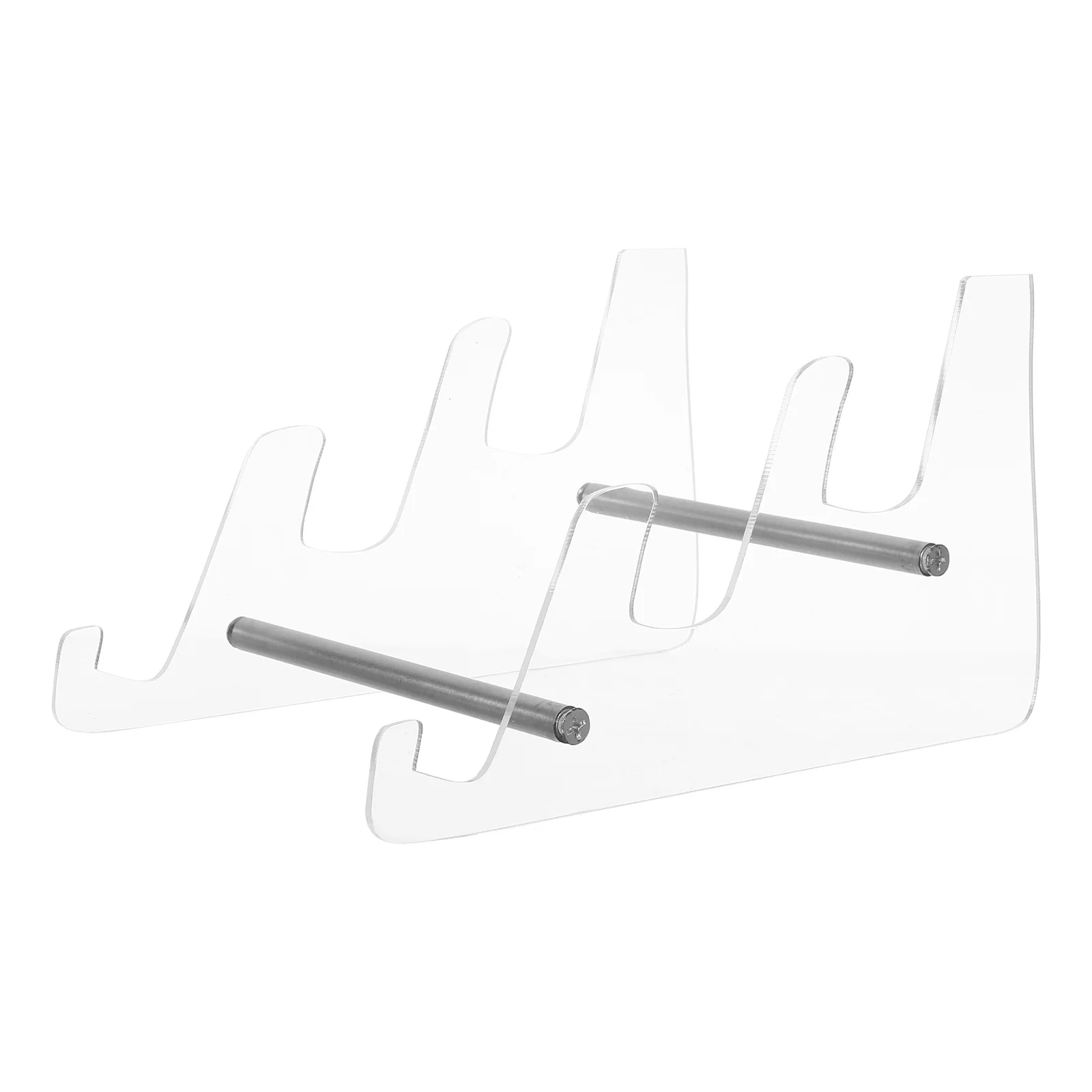 

2Pcs Keyboard Display Stand Transparent Acrylic Keyboard Holder Ergonomic Riser Tray Desk Organizer