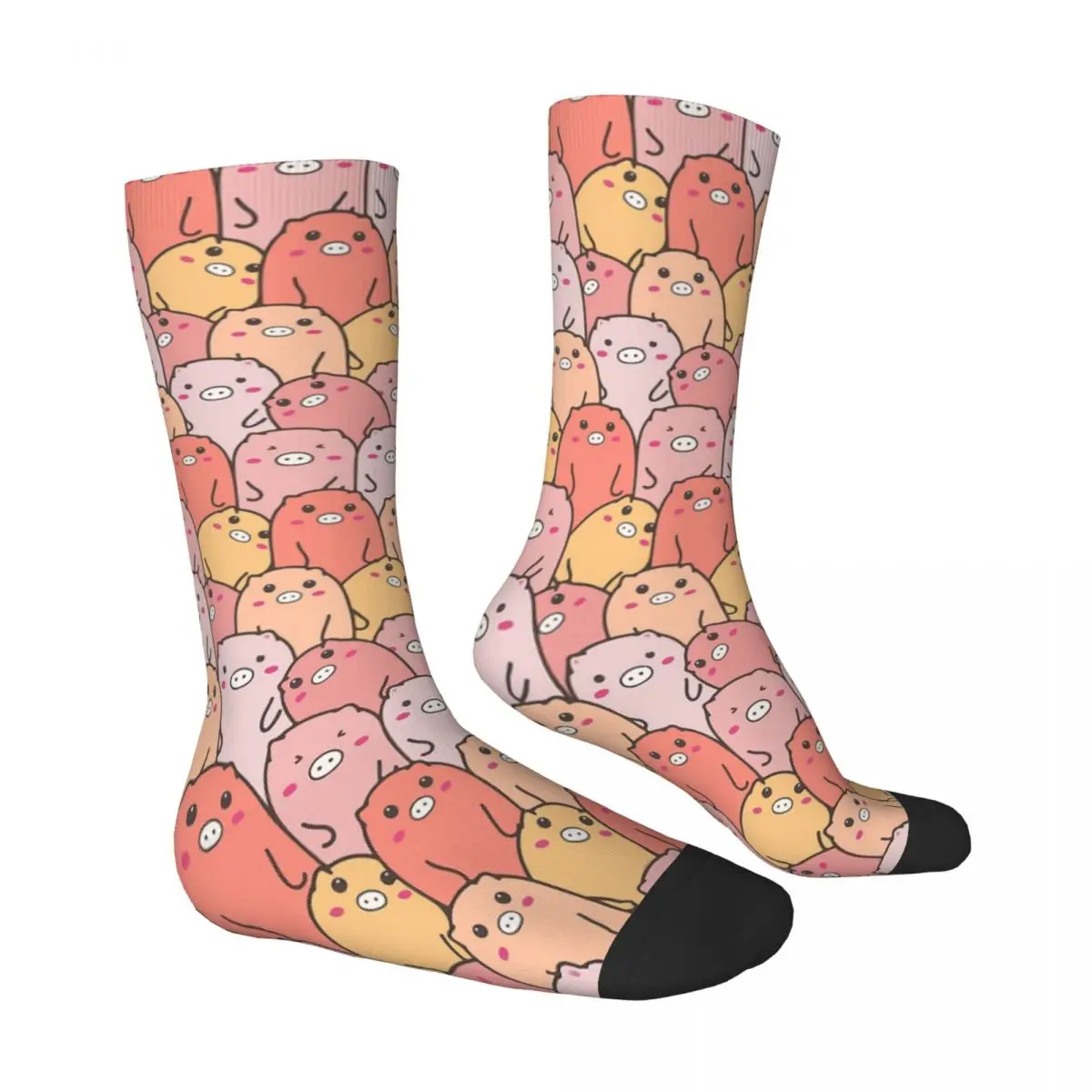 Pig Animal Cute Pig Animal Unisex Winter Socks Cycling Happy Socks Street Style Crazy Sock