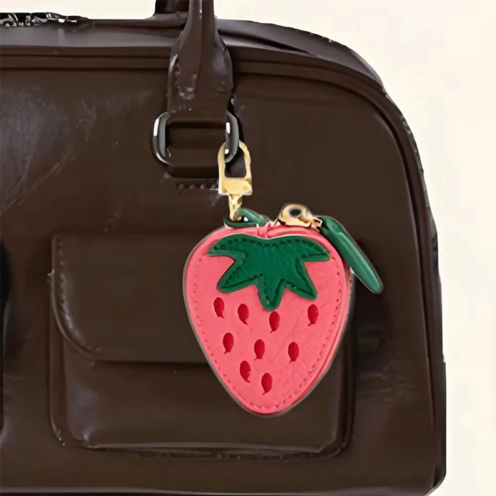 

Mini Cute Fruit Shape Coin Purse Zipper PU Leather Kid's Coin Pouch Exquisite Lemon Bag Keychain Pendant Gift