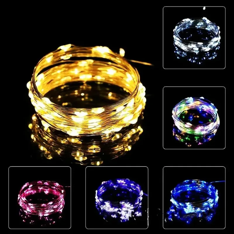 1/3/5/10M Waterproof USB LED Lights String Copper Wire Fairy Garland Light Lamp Christmas Wedding Party Holiday Lighting wreath