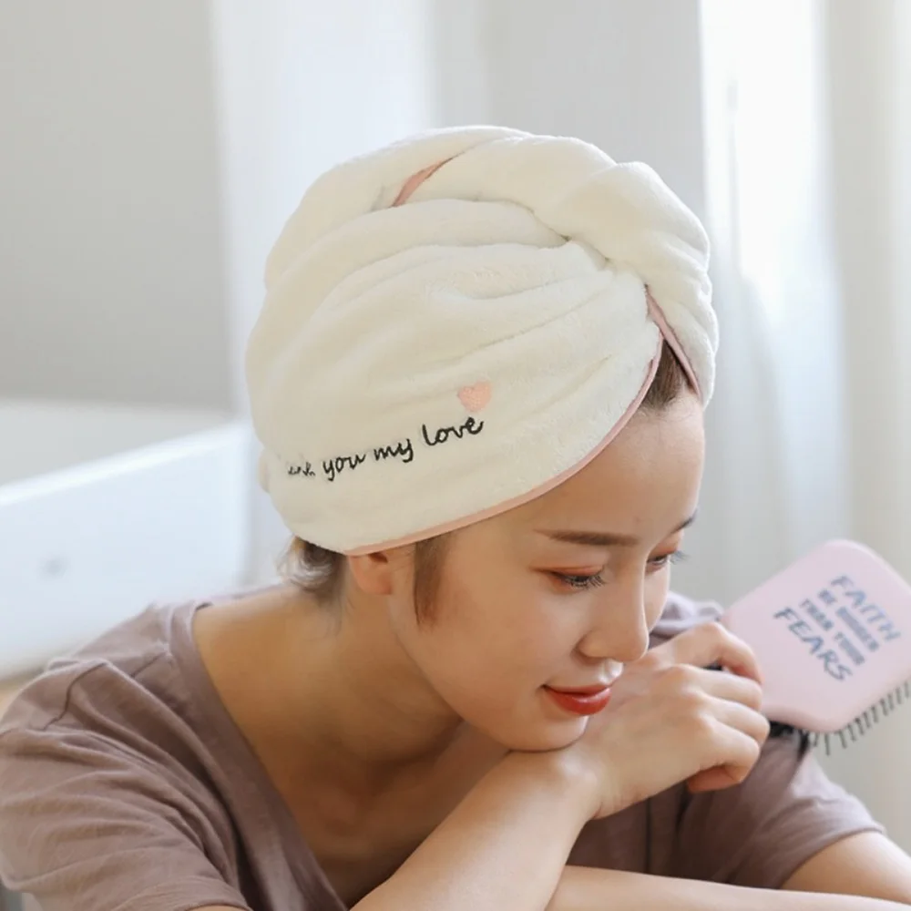 Super Absorbent Cap Magic Hair Fast Drying Salon Towel Hat Microfibre Quick Dry Turban for Quick-drying Bath Shower Pool Wrap