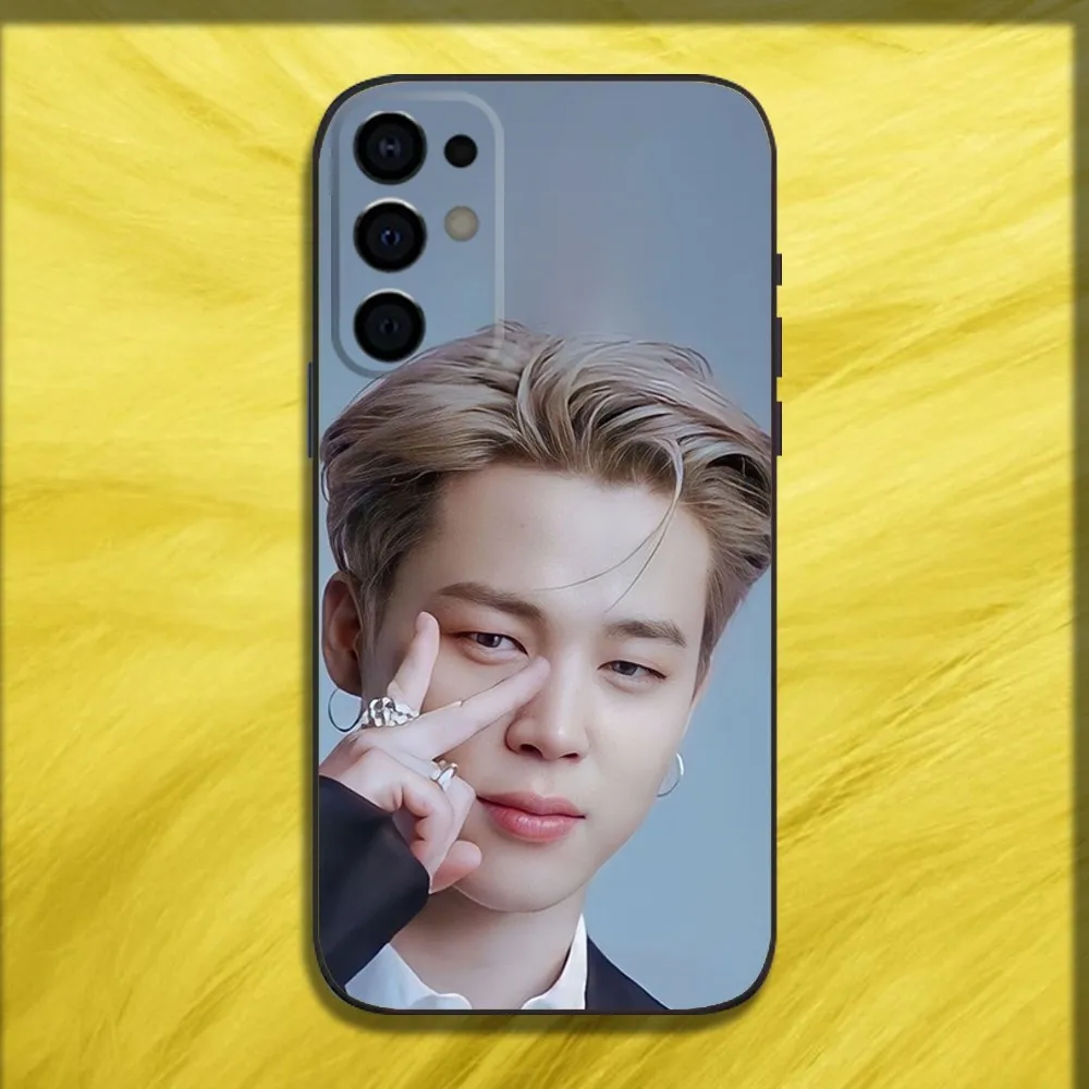 Capa de telefone Singer J-JIMINS-S para Samsung S24, S21, S22, S23, S30, Ultra, S20, Plus, Fe, Lite, Note, 10,9,5G Capa macia preta