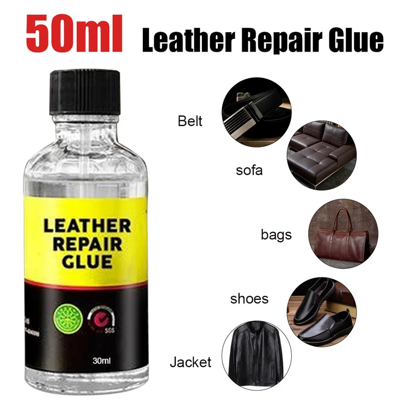 

30/50ml Leather Repair Glue Car Seat Sofa Bags Shoes Universal Strong Glue Quickly Repair Tools Leather Maintenance