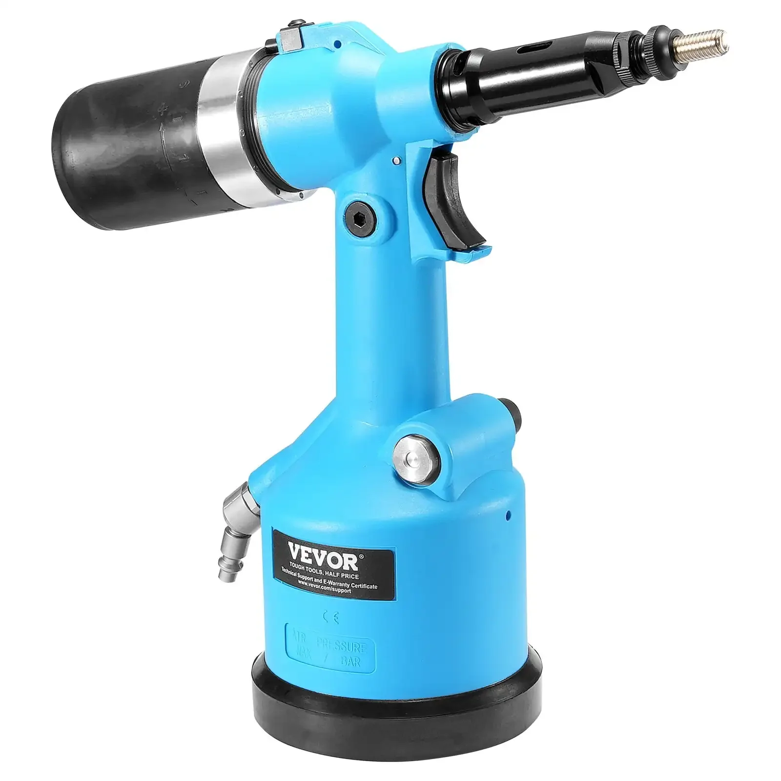 Pneumatic Air Riveter - Heavy Duty Rivet Gun Tool Kit with 13 Nose Pieces