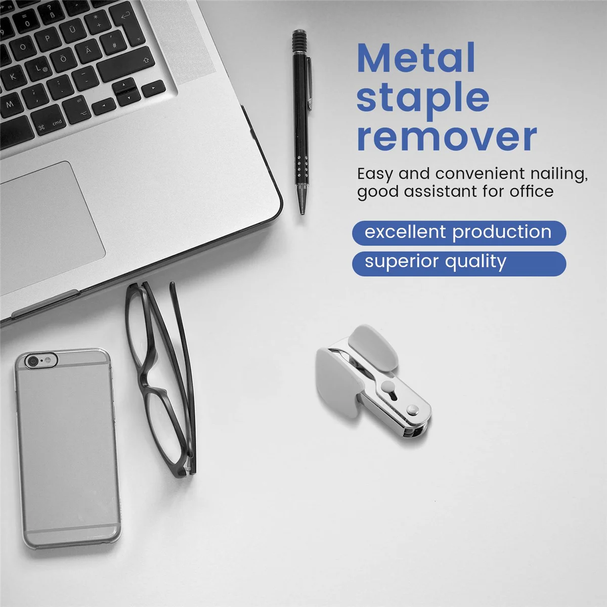 T88C Siswa penghapus staple gaya pinus baja putih untuk staples 24/6 26/6