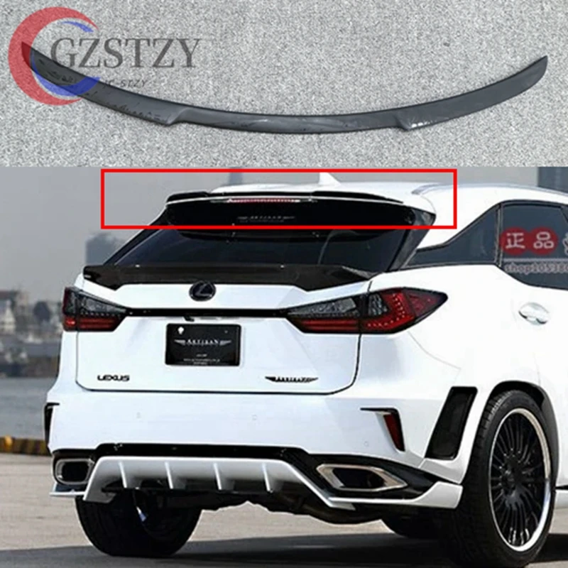 FRP And carbon fiber Unpainted Color Rear Trunk Boot Wing Rear Lip Spoiler For Lexus RX200t RX450h RX 2016 2017 2018 Car Styling