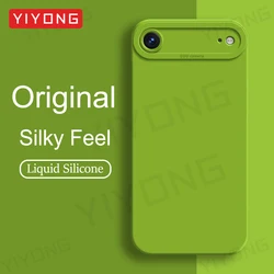 For iPhone Air 17 16 16e 15 14 13 12 Pro Max YIYONG Silky Liquid Silicone Soft Cover For iPhone16 Plus iPhone13 Mini Phone Case