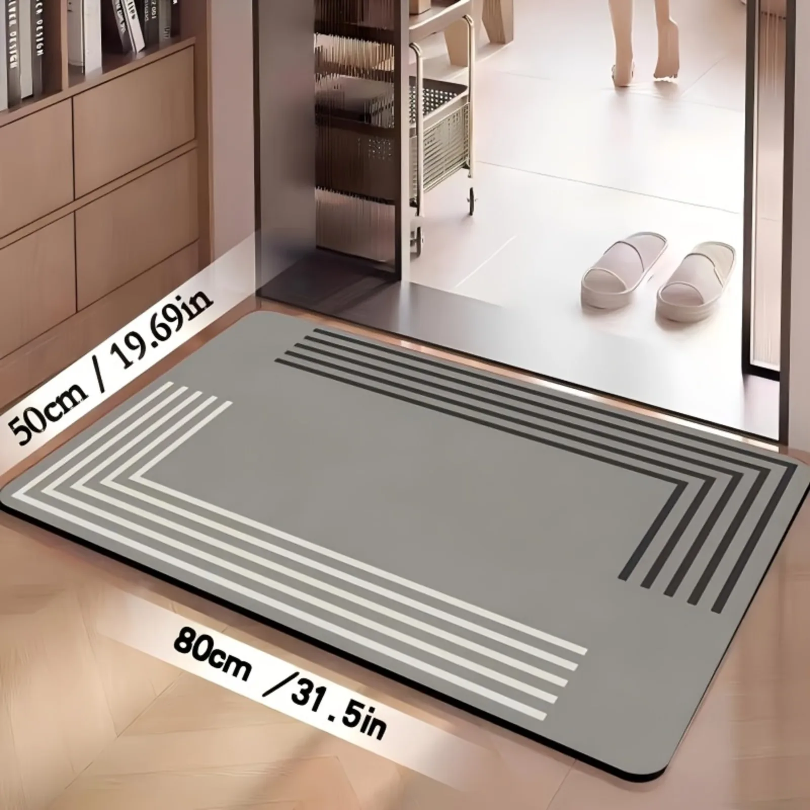 2-Pcs, Bathroom Absorbent Pad, Anti-Slip Pad, Door Mat, Kitchen Absorbent Pad, Bathroom Additions, Thick And Soft Large Size 31.5 Inches X 19.7 Inches Furniture Decoration, High-Quality Products, Exquisite Gifts