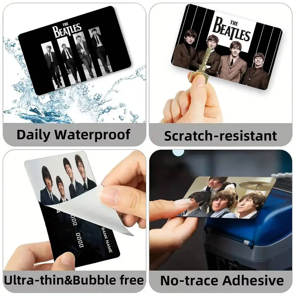 Band The B-BeaTLES-S Credit Card HD Stickers Small Chip Waterproof Sticker Game Card Decal Gift