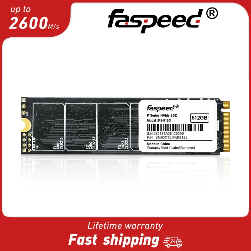 

Faspeed SSD 1TB M2 NVME Solid State Drive 128GB 256GB 512GB HD M 2 2280 3.0*4 PCIe Internal Hard Disk 1 TB For Desktop Laptop PC