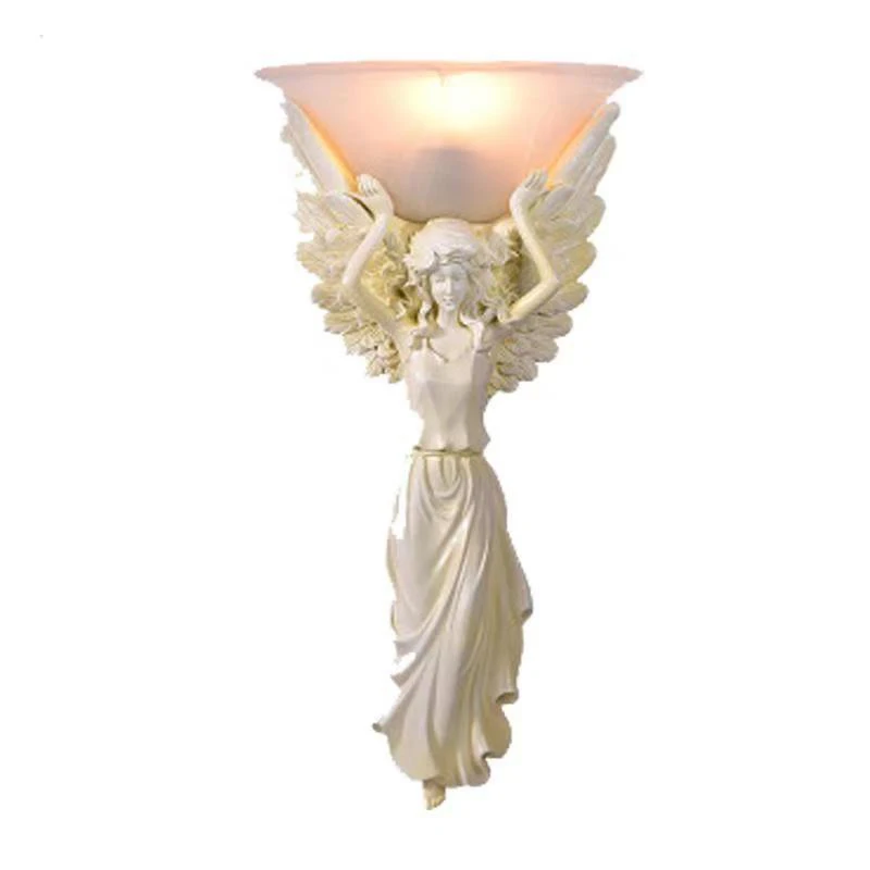 TEMOU Modern LED Angel Wall Lamp Interior Creative Gold Resin Sconce Light for Home Living Room Hotel Corridor Decor