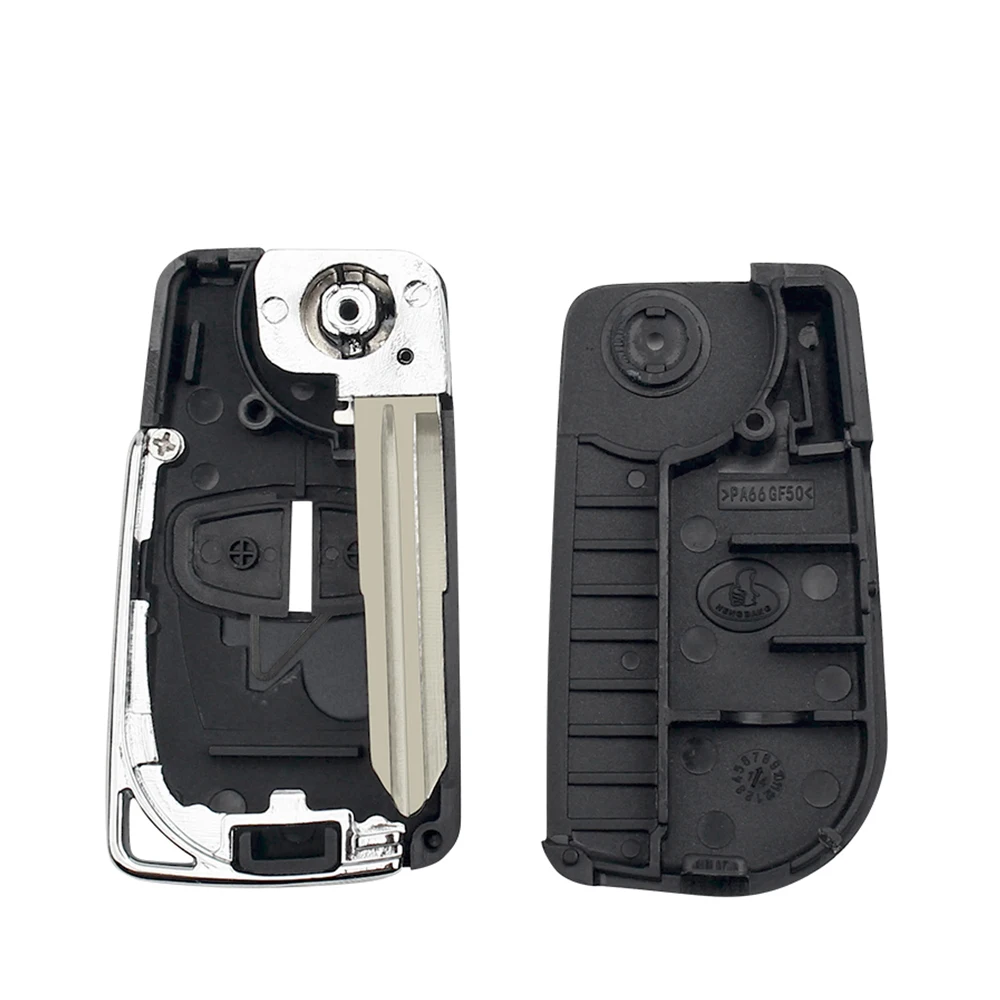 KEYYOU 1 個三菱パジェロスポーツアウトランダーグランディス ASX MIT11/MIT8 2/3 ボタンフリップリモート車のキーシェル右/左ブレード