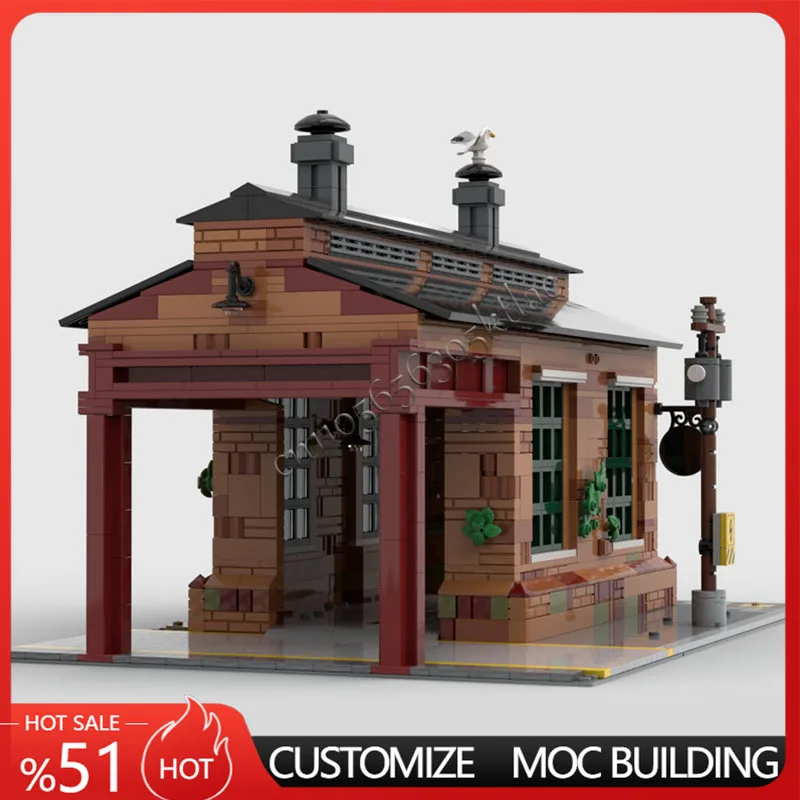 1759 PCS MOC Creative City Street View Modular Old Goods Shed Corner Model Architecture Building Block Assembly Brick Toy Gifts