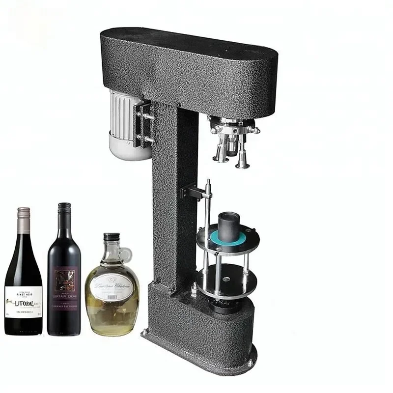 Semi-automatic Aluminum Stelvin Screw Cap Capping Machine for Glass Bottles and Jars