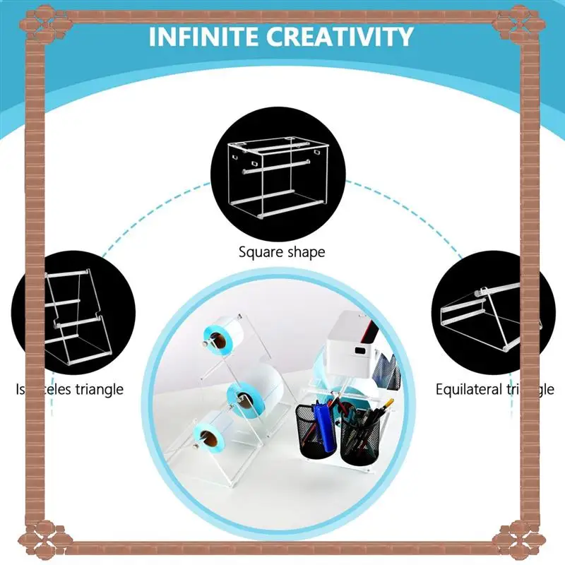 24-Hour Delivery Label Roll Holder For Rolls And Fanfold Labels,Acrylic Label Holder For Thermal Printer,For Desktop Label Print