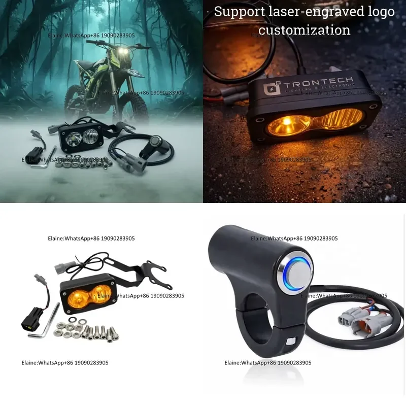 High Brightness Off Road LED Headlight Assembly  Style for Eride Pro Sur ron LBX Buggy Motorcycle Driving Light