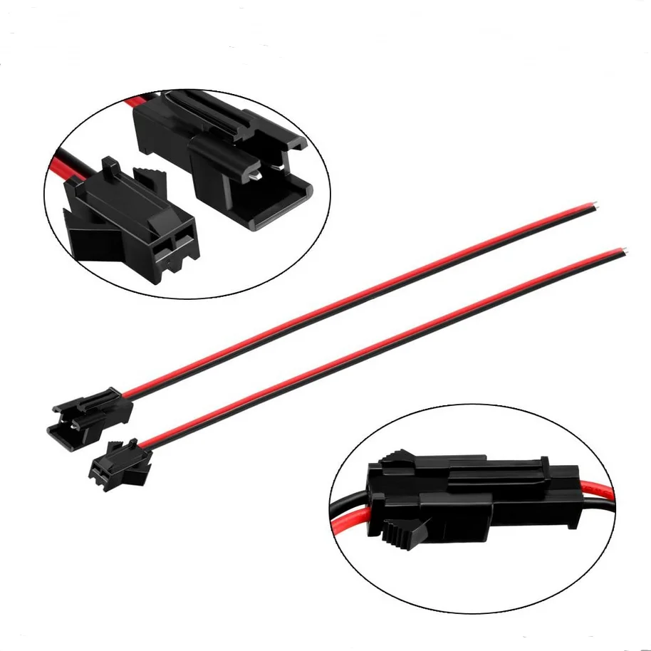 5/10 Pcs JST 2.5 SM 2-Pin Connector plug Female & Male with 24awg 200mm tinned Wire Cable for RC Battery Charger Plane Car Boat