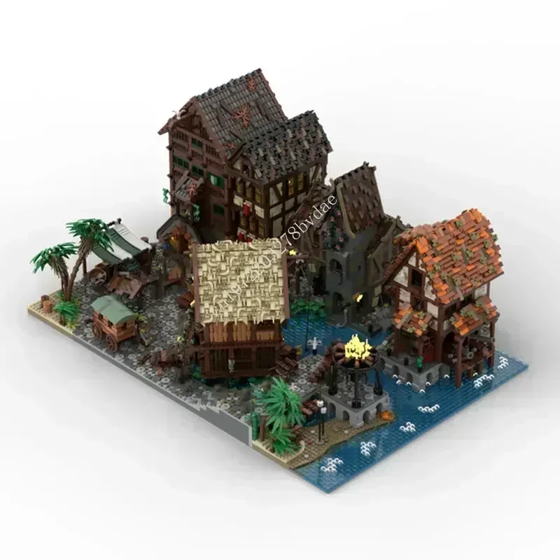 15725PCS Custom Moc Street View Merchant's Story Technical DIY Education Assembly Puzzle Construction birthday Adults Toys Gifts