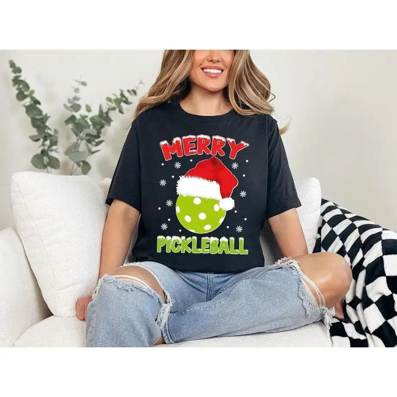 

Pickleball Christmas T Shirt Sport Player Couple Lover Sweater