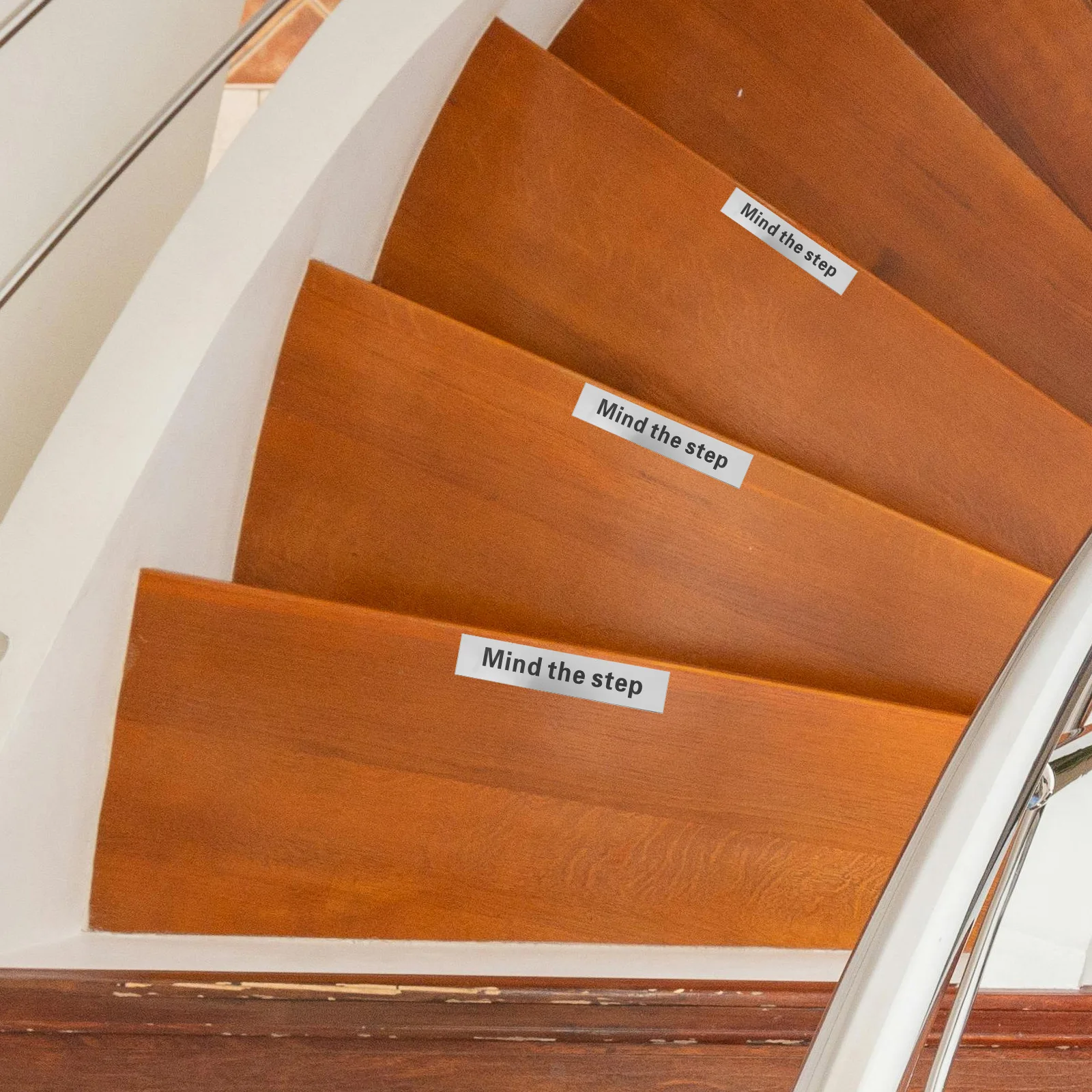 Reflective Mind The Step Warning Boards Slip Resistant Safety Signs For Stairs Basements Outdoor Waterproof Stair