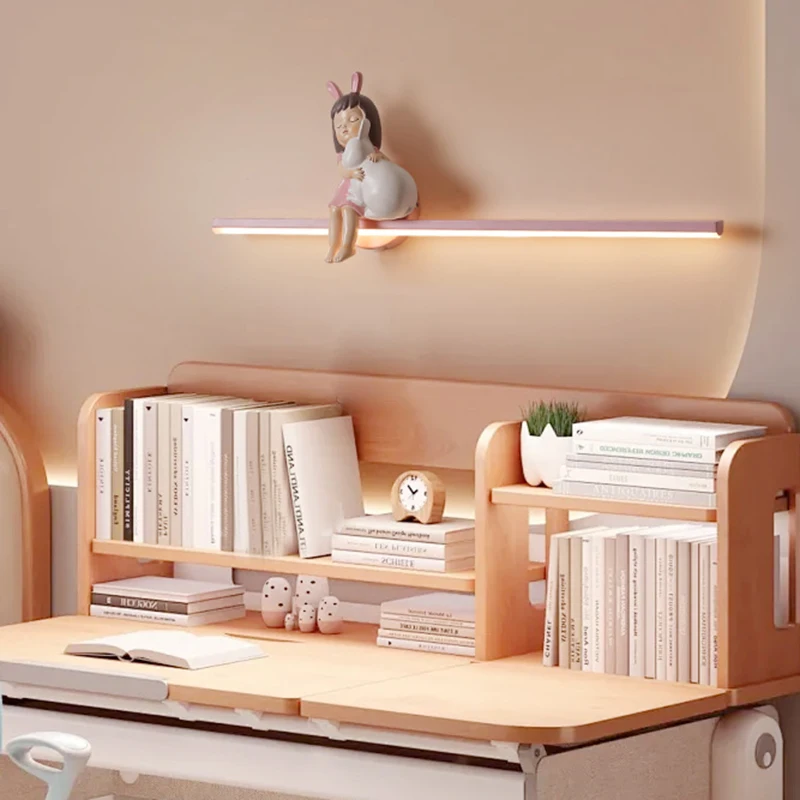 2026 Magnetic Wall Lamp Princess Room Pink Wall Light 60cm 80cm 100cm Bedroom Reading Lights Wiring-free Rechargeable Wall Lamp