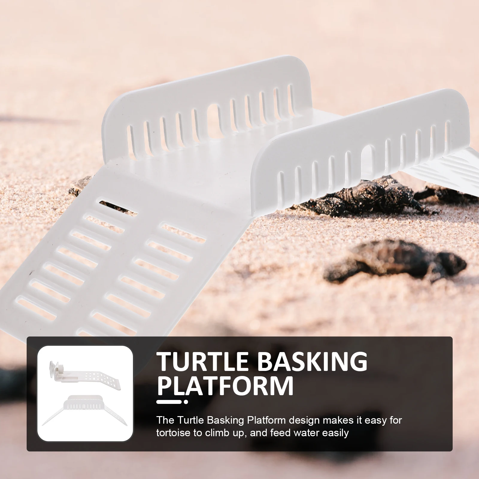 

2Pcs Turtle Basking Platform Durable Nonfading Aquarium Decor Reptile Ramp Accessories Turtle Basking Platform