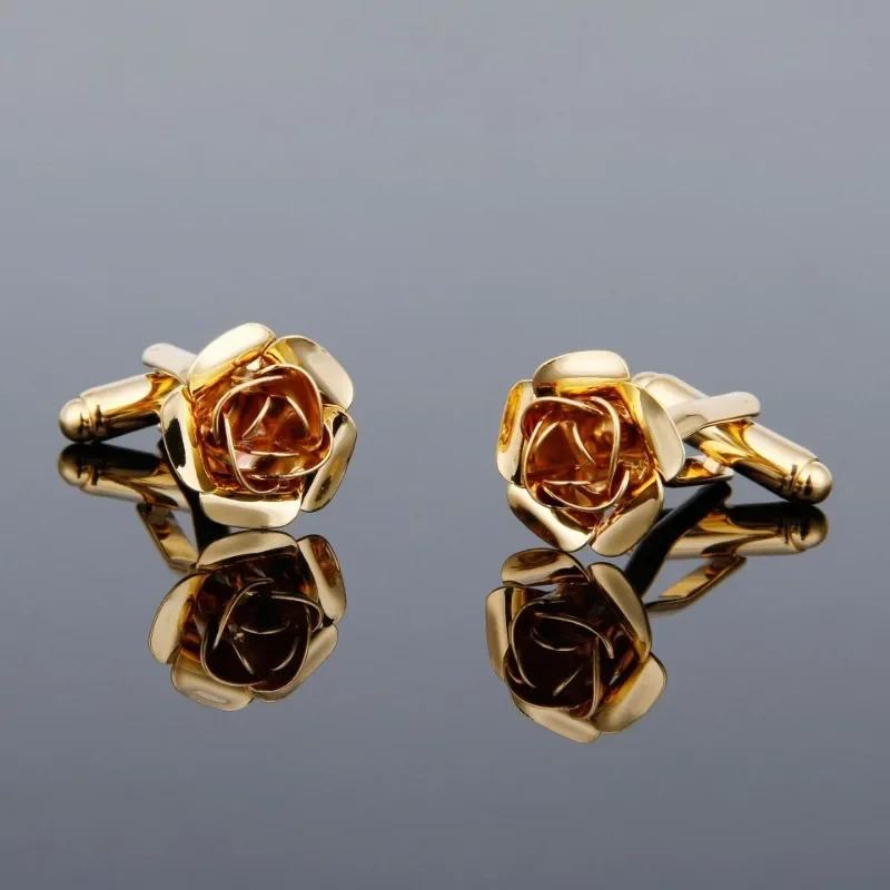 Copper Plated Cufflinks Light Luxury Fashion Men's Women's Formal Wear Suit Shirt Accessories High-end Banquet Wedding Gifts