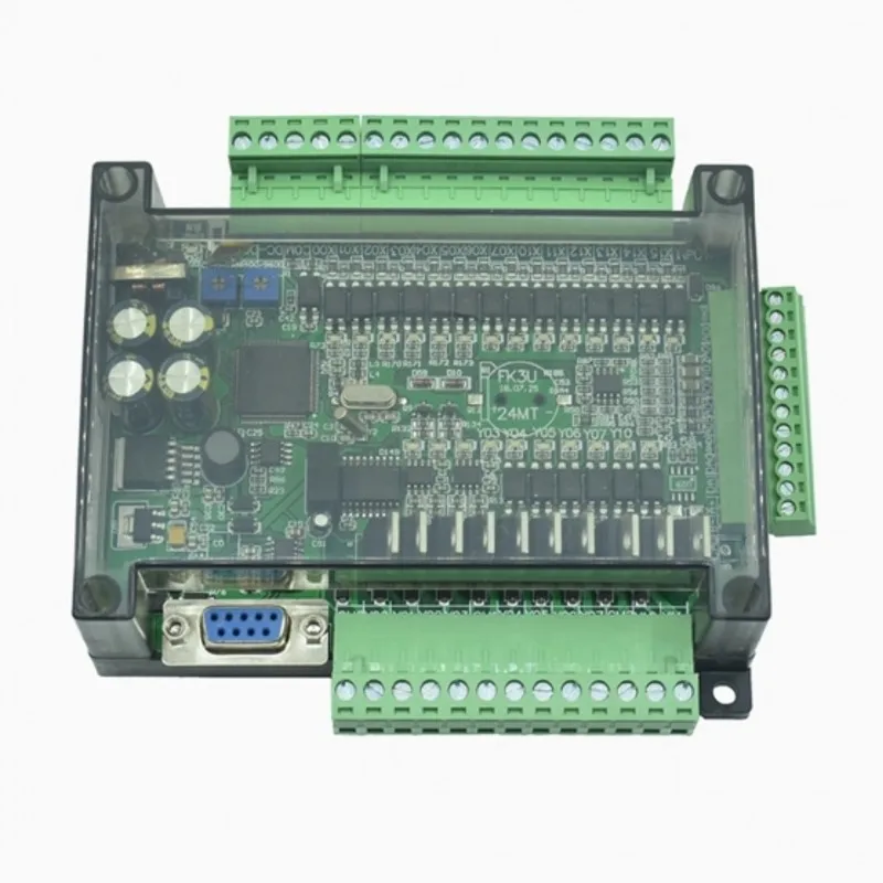 새로운 원본 FX3U-24MR FX3U-24MT PLC 산업용 제어 보드 고속 14 입력 10 출력 6AD 2DA, 485 통신 RTC 포함