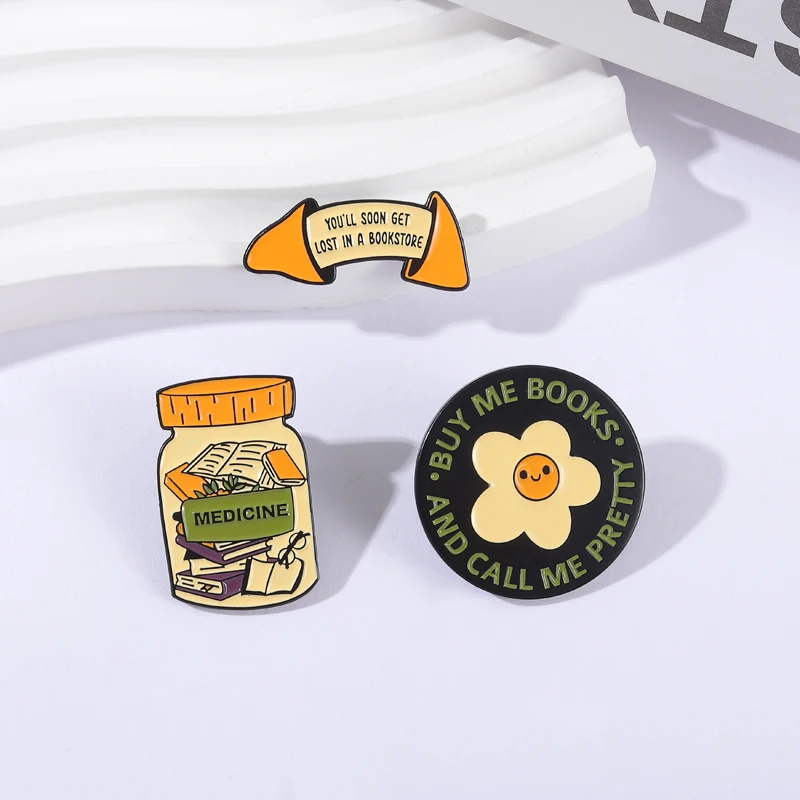 اشتري كتب وأجولني دبابيس المينا الجميلة سوف تفقد قريبا في دبابيس دبابيس التلبيب دبابيس القراءة المضحكة دبابيس المجوهرات #2