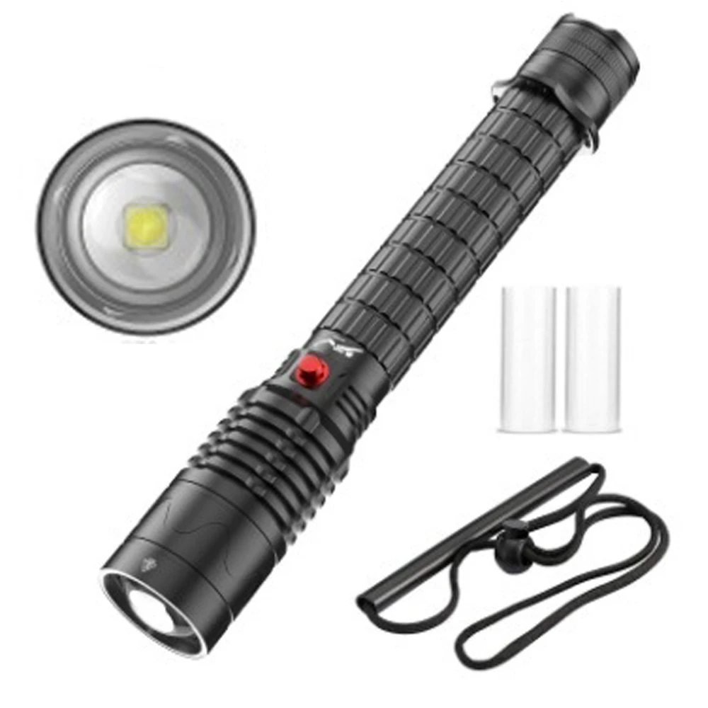 Lanterna de mergulho com zoom de 2000LM IPX8 à prova d'água luz forte lanterna LED iluminação submersível à noite lanterna focalizável