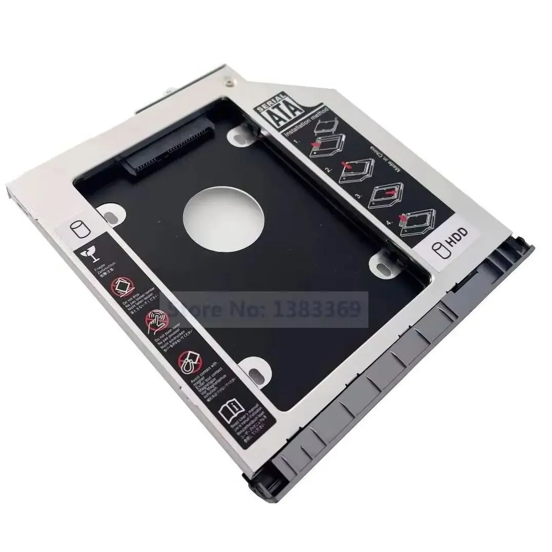 With Bezel Faceplate 9.5mm 2nd 2.5 Hard Drive HDD SSD Optical bay Caddy Frame Bracket Adapter Tray for HP ProBook 650 645 640 G1