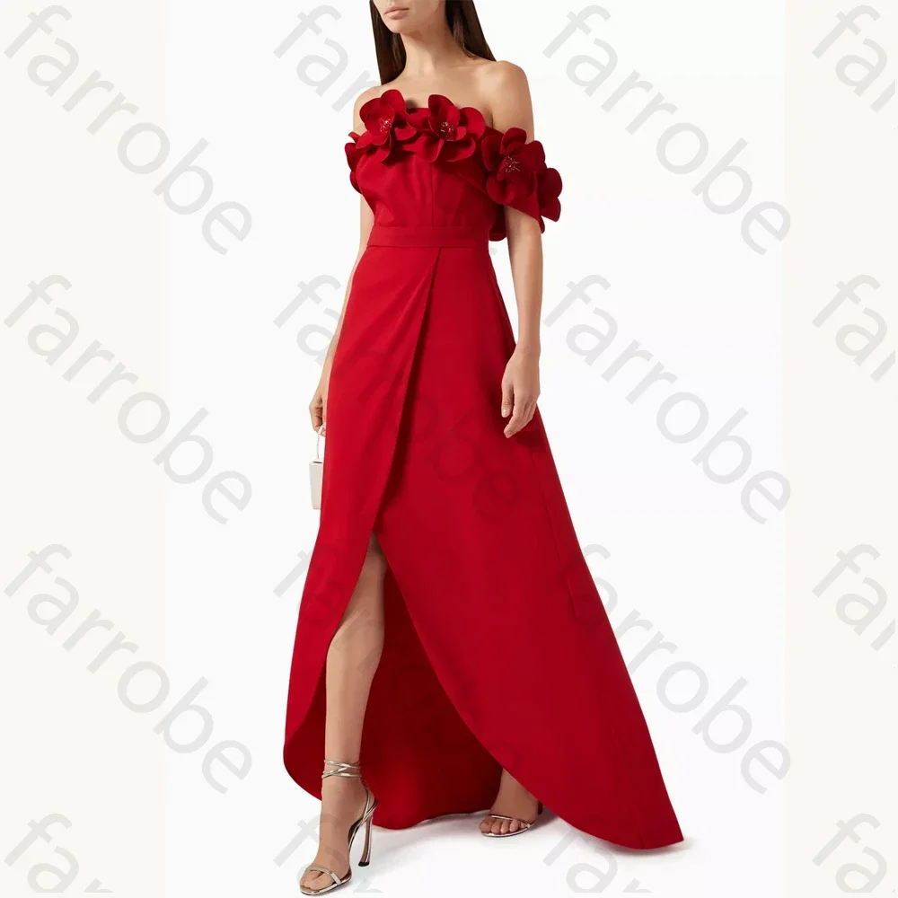 Customized Off-shoulder Asymmetric Dress in Fine A-Line Evening Dresses Formal Prom Gown Exquisite High Quality Party Gowns