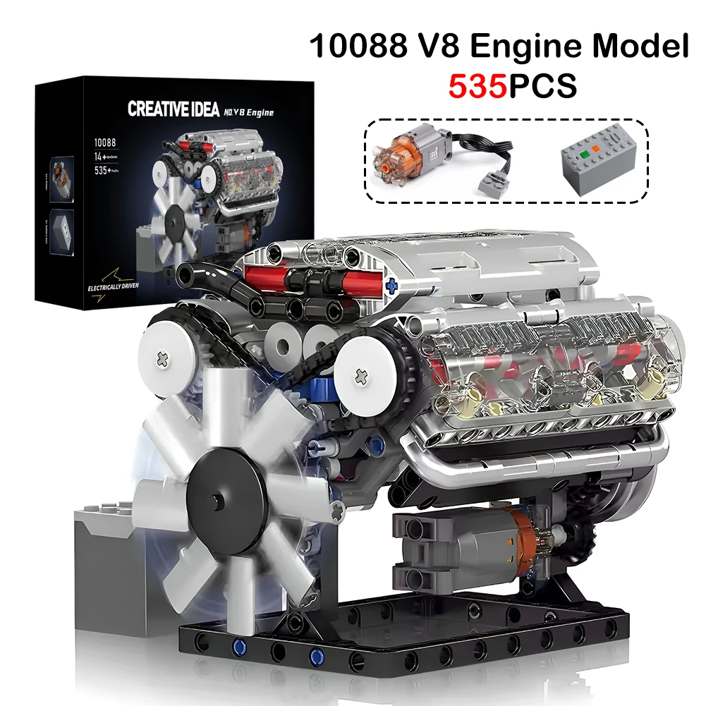 

MOLD KING 10088 Technincal V8 двигатель для суперкара, наборы строительных блоков, сборочные автомобили, кирпичи, игрушки «сделай сам», детские рождественские подарки для мальчиков