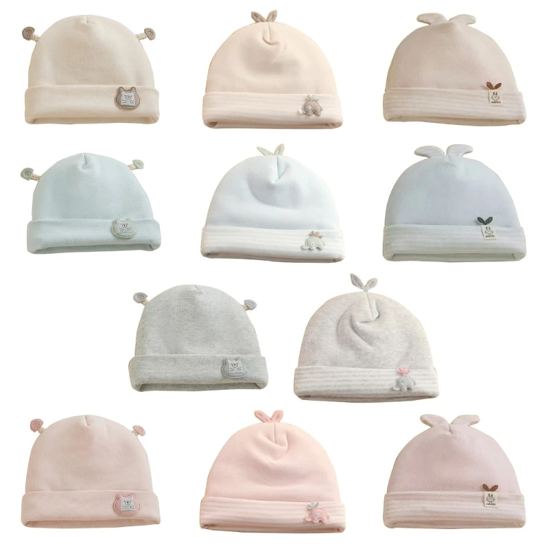 

Cotton Baby Hat Cartoon Animal Ear Winter Beanie Soft Fetal Shower Gift top quality