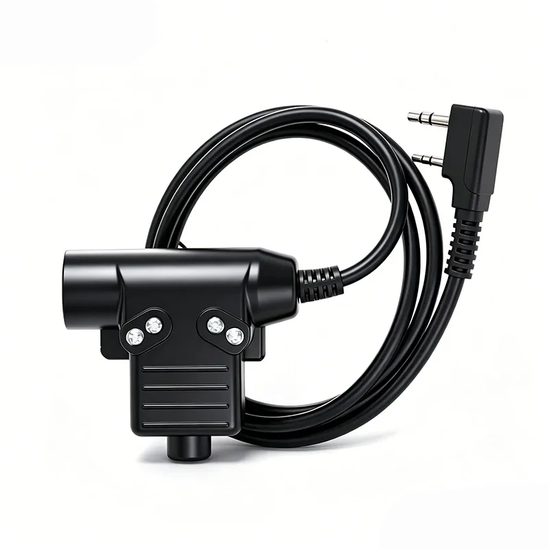 kヘッドコネクター戦術ヘッドセットアダプター、baofeng-civil-u94-ptt無線機ヘッドセット、sordinヘッドホンコピーアダプター用