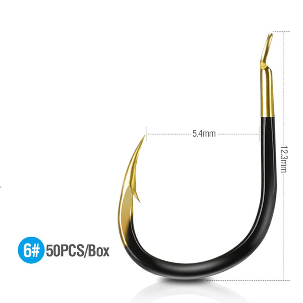 

for Carp Fishing Supplies Sea Tackle 1-15# Single Circle 50pcs/lot Tungsten Steel Fishing Hooks Fishing Barbed Hook Fishhooks