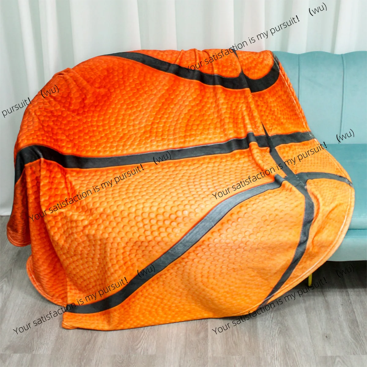 1pc Basketball Football Print Blanket, Funny Ball Flannel Round Blanket, Soft Warm Throw Blanket Nap Blanket For Couch Sofa Offi