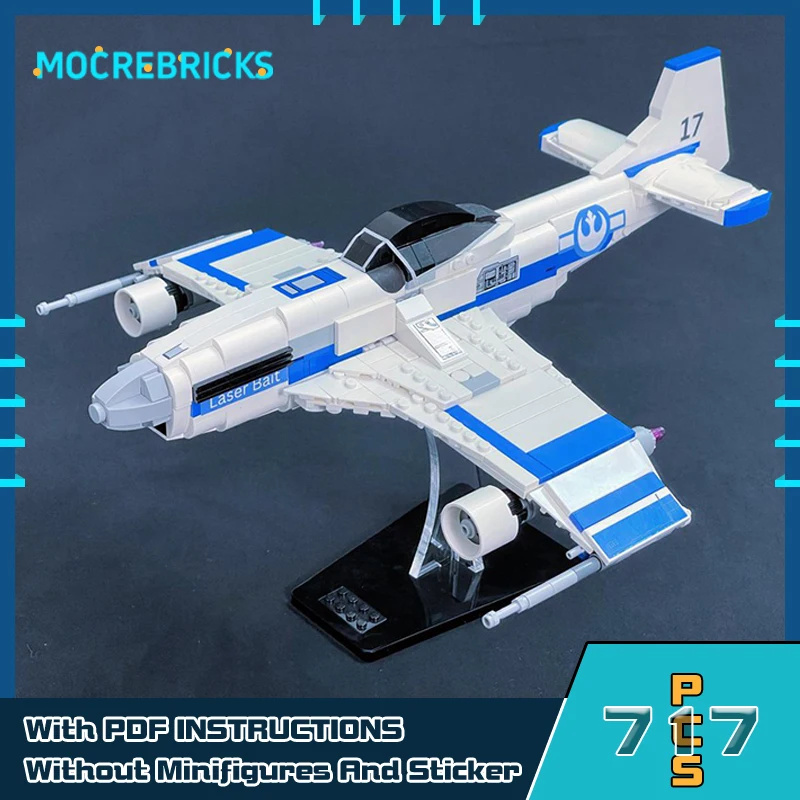 

Famous Sci-Fi Movie E-51 Mustang Fighter MOC Building Blocks Interstellar Aircraft Model Small Particle Bricks Kid's Toys Gifts