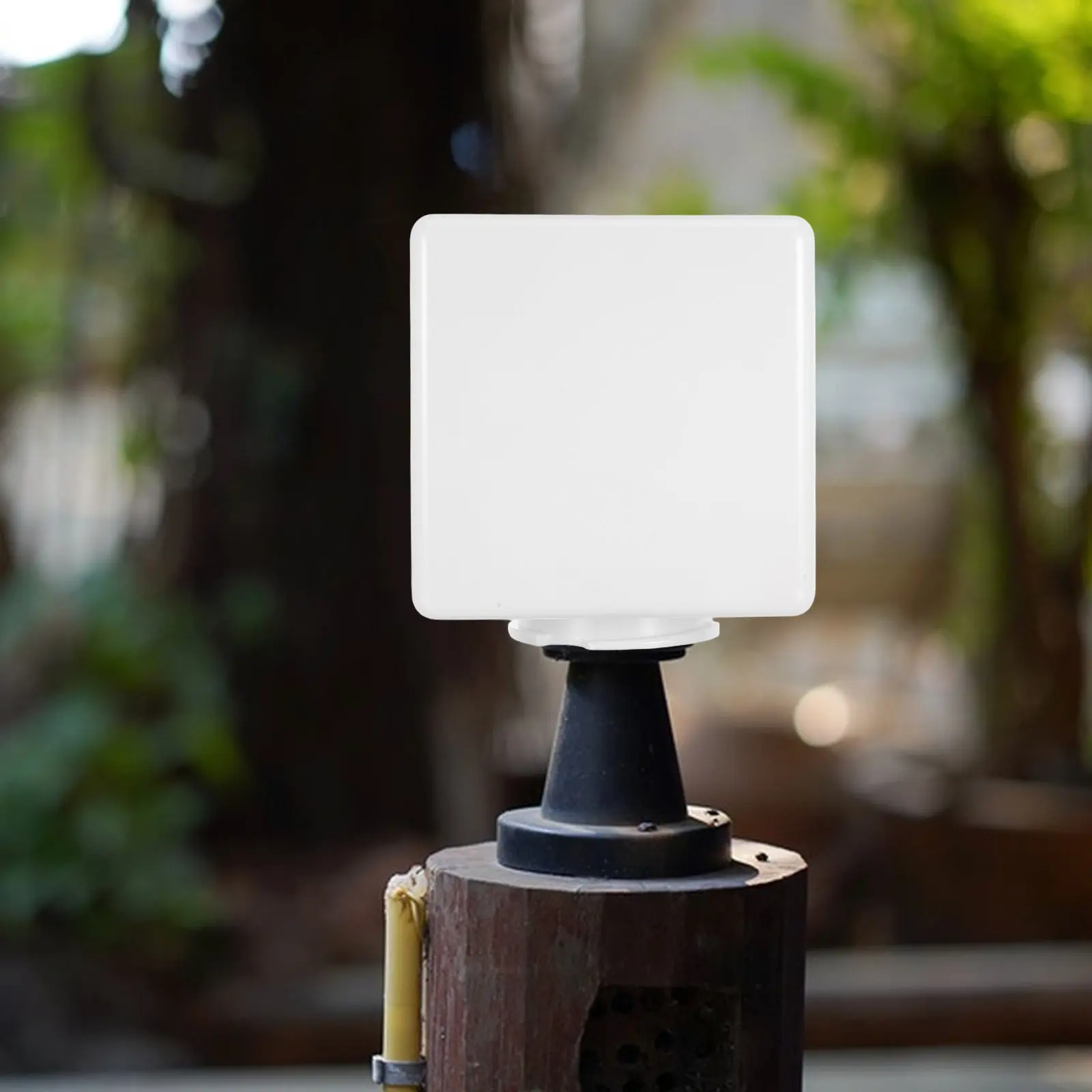 

Decorative Square Outdoor Lamp Shade Cover for Garden Street Light Fixture Patio Porch Yard Landscape Decoration