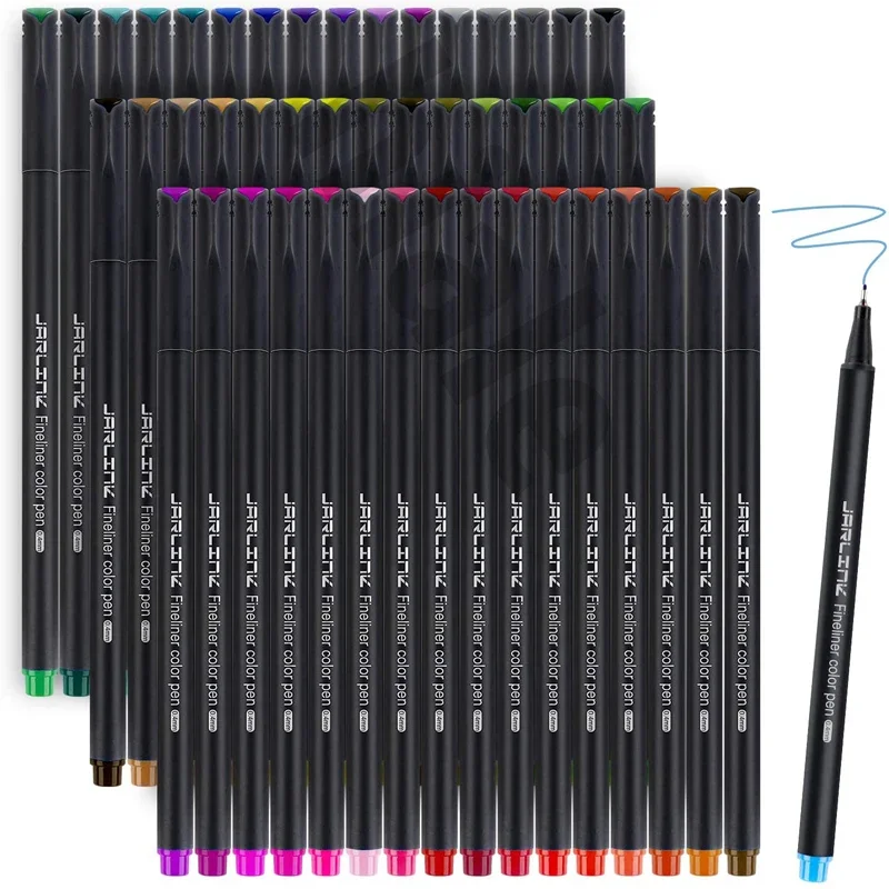 12Pc Colored Fineliner Pen Set 0.4mm Micron Fine Hook Line Point Painting Needle Markers Pens,For Art Manga Drawing Sketch