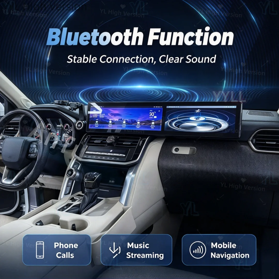 For Toyota Land Cruiser LC300 Upgrade Dual Screen Android Auto Car Radio Plug & Play CarPlay GPS Navigation Multimedia Head Unit