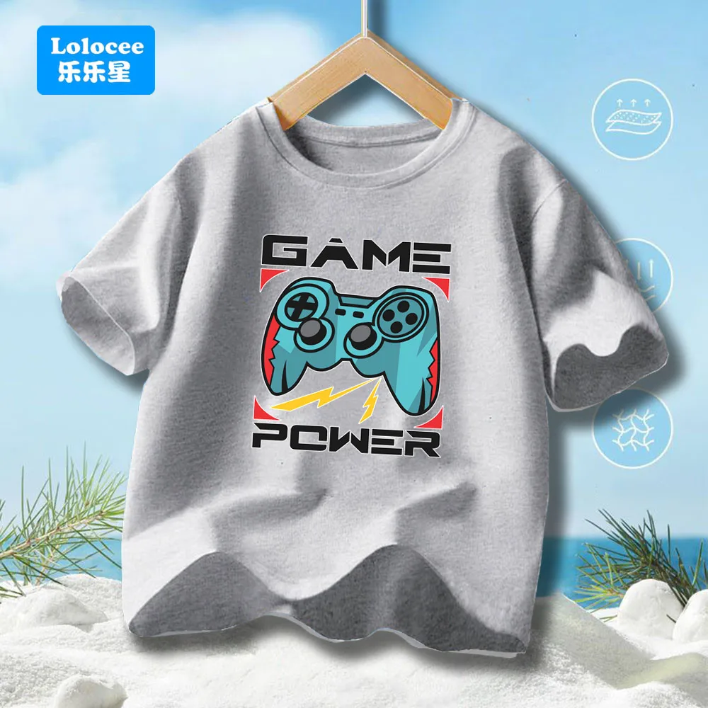 Summer Fashion Game Girl Boy T-Shirt Kids GamePad Graphic Tees Casual Short Sleeve Tops Round Neck Streetwear T Shirts YXJ01