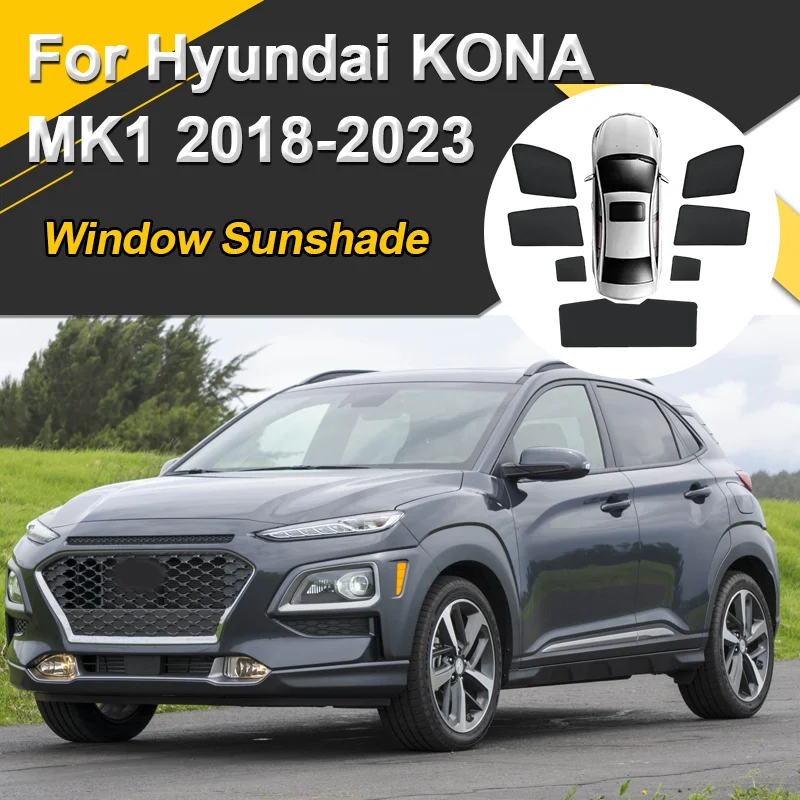 

Car Sun Shades For Hyundai KONA Encino OS 2018-2023 MK1 Sunshades Mesh Magnetic Heat insulation Window Visor Auto Accessories