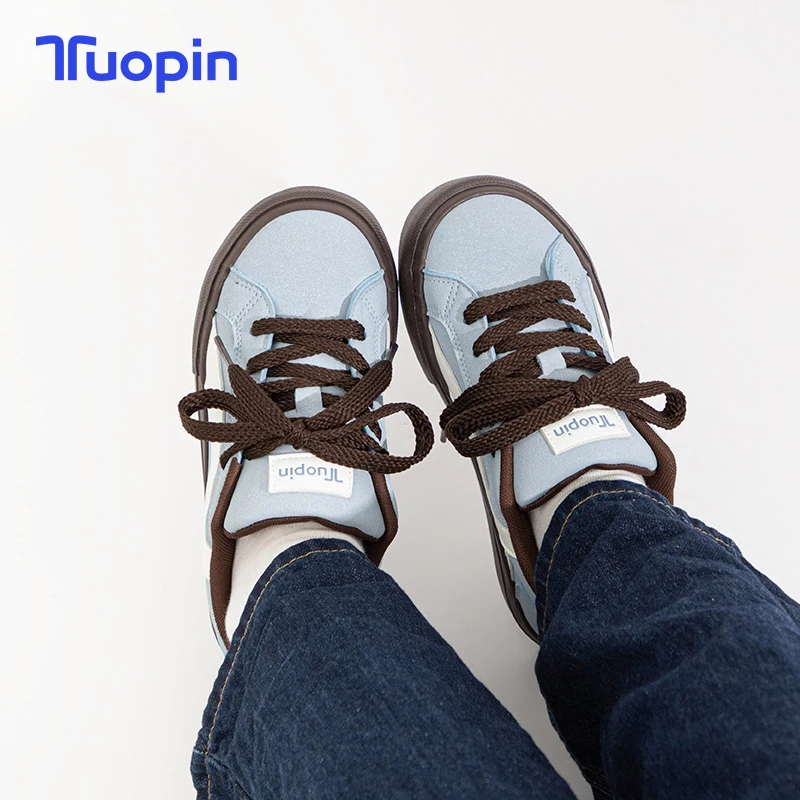 Tuopin-zapatillas de deporte informales para mujer, zapatos de entrenamiento Moral, planos, combinan con todo, estilo universitario