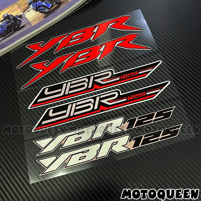 For YBR 125 150 250 YBR125 YBR250 Sticker Motorcycle Fairing Body Tank Pad Side Label Logo Decor Reflective Decals Stickers